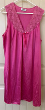Vanity Fair Nightgown Women  s Large Hot Pink Vintage Nylon Made In USA L