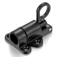 4 Packs Self-Closing Latches Black Spring Door Lock Resilient Bolt Latch Aluminu
