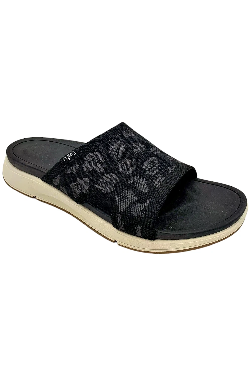 Ryka Anatomica Leopard Print Knit Slide Sandals Triumph Black
Opens in a new window or tab
