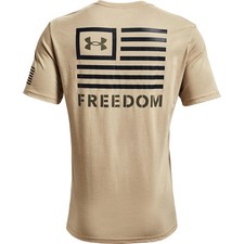 Under Armour 1370818 Men's UA Freedom Banner T-Shirt, Desert Sand, Small