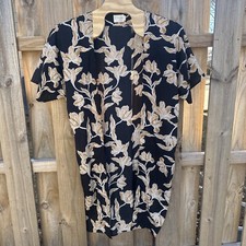 Maison du Soir Kimono Robe Size S/M Black Gold Floral Romantic Feminine *READ*