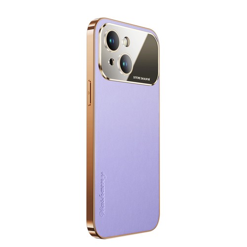 Funda protectora de cuero con marco brillante de lujo para cámara para iPhone 13 14 Pro Max - Imagen 11 de 16