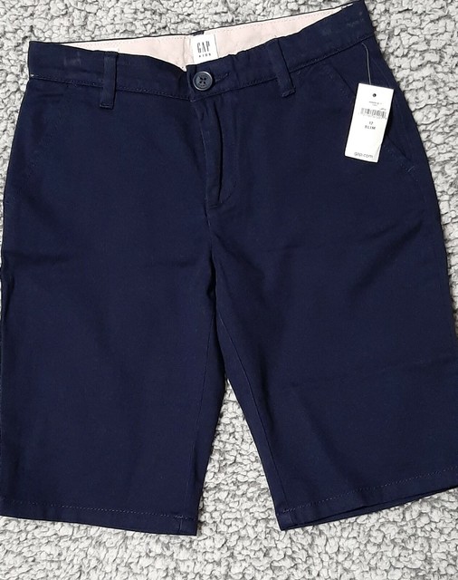 NWT GAP KIDS Girl NAVY BLUE SCHOOL UNIFORM BERMUDA SHORTS SIZE 12 SLIM