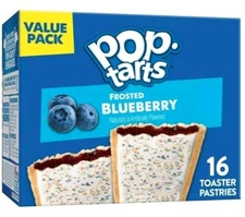 KELLOGGS POP TARTS FROSTED BLUEBERRY TOASTER PASTRIES 16 CT 27 OZ BOX 