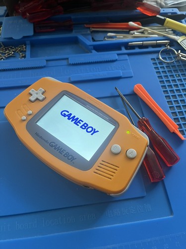Gewürz orange hintergrundbeleuchtet IPS Nintendo Gameboy Advance Glas Objektiv GBA NES Wagen Etui - Bild 4 von 5