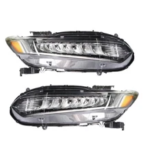 LABLT Headlights Headlamps For 2018-2021 Honda Accord Chrome LED Left&Right Side