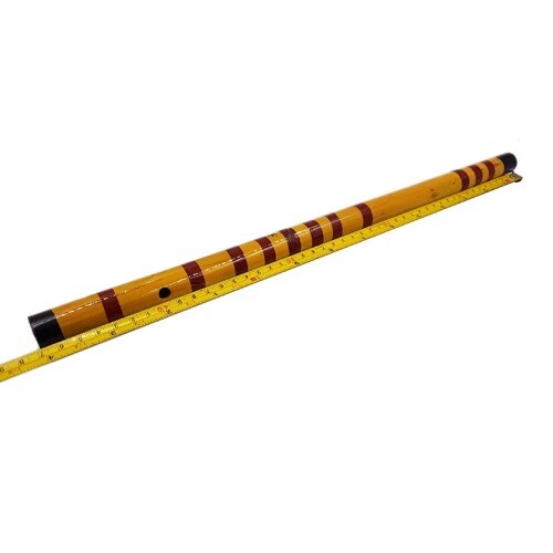 Handmade Traditional Brown Bansuri Wooden Musical Instrument Flute Decor Bamboo - Picture 5 of 15