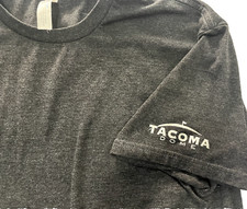 Tacoma Dome T Shirt Heather Black Mill 42 Soft Sleeve Logo Mens L Seattle Grunge