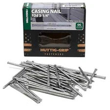 Huttig Grip 12d Finish Casing Nail 3-1/4 in HGN12OGCAS1 Galvanized 1 lb 74 Nails