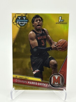DeShawn Harris-Smith 2023-24 Bowman University Chrome Yellow Refractor /75