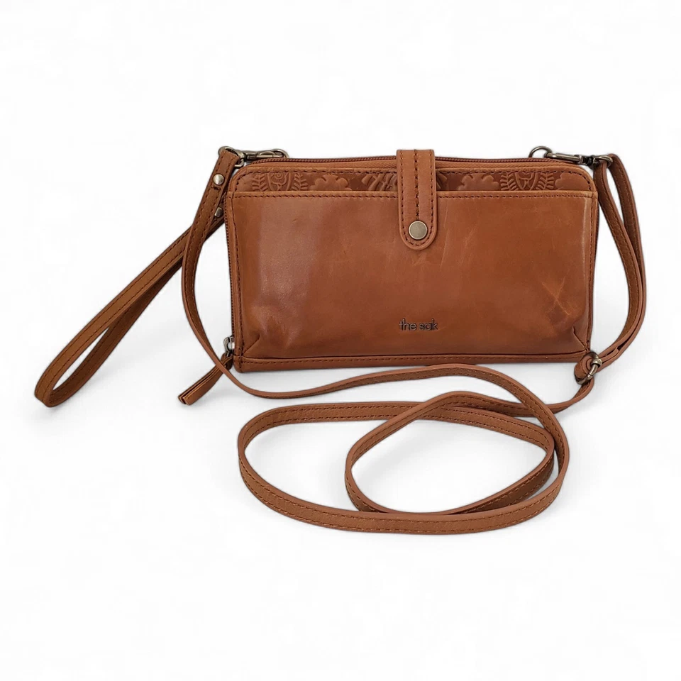 The Sak Iris Embossed Leather Zip Around Crossbody Phone & Card Holder Wallet - Image 2 of 4
