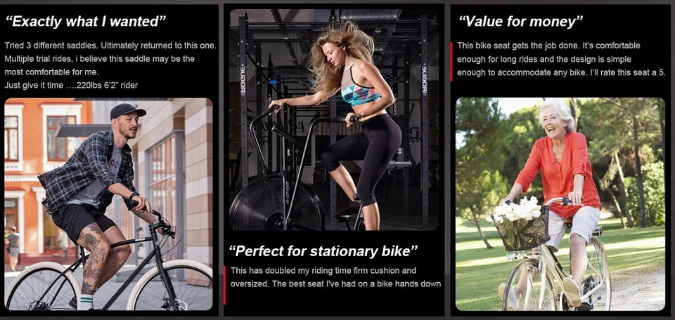 Asiento de bicicleta ancho sillín hombre/mujer cómodo espuma viscoelástica y amortiguador Foto 3 de 4