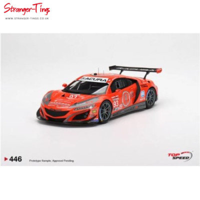 True Scale Top Speed Acura NSX GT3 EVO22 #93 WTR Racers Edge IMSA Sebring