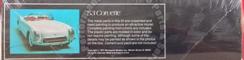 Sealed MPC 1953 Corvette Die Cast 1/24 Scale Unassembled Model 6100-0100 - Picture 3 of 4