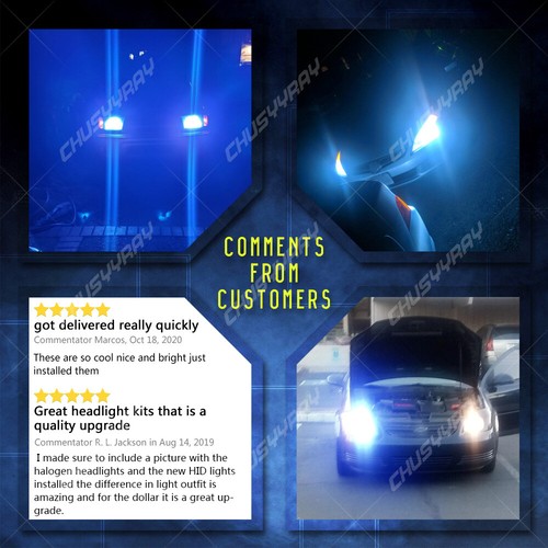 Kit de 2 faros LED alto/bajo de 8000 k bombillas azul hielo para Ford Mustang GT 2005-2012 - Imagen 8 de 12