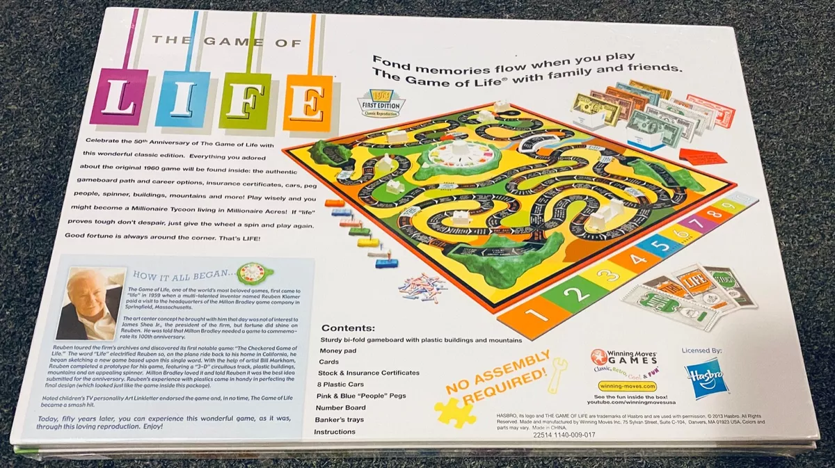 The NEW Game of Life by Hasbro With Instructions for life the game