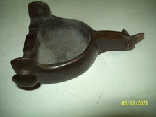 vintage Ashtray Bird Shape Primative design no marks 5 inch x 4 1/4 heavy