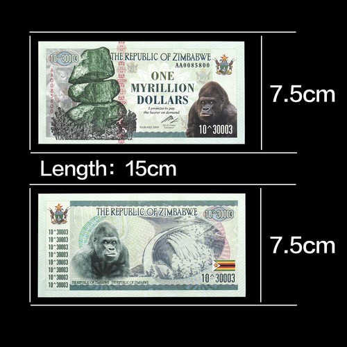 Papel moneda 10 un./número de serie Zimbabwe un mil millones de dólares 30003 ceros UNC - Imagen 6 de 7