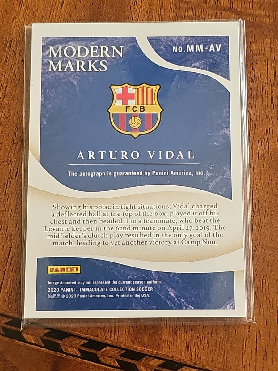 PANINI ARTURO VIDAL ビダル 直筆サインカード 99シリ 2020 IMMACULATE ARTURO VIDAL Modern Marks Gold Auto 01/10
