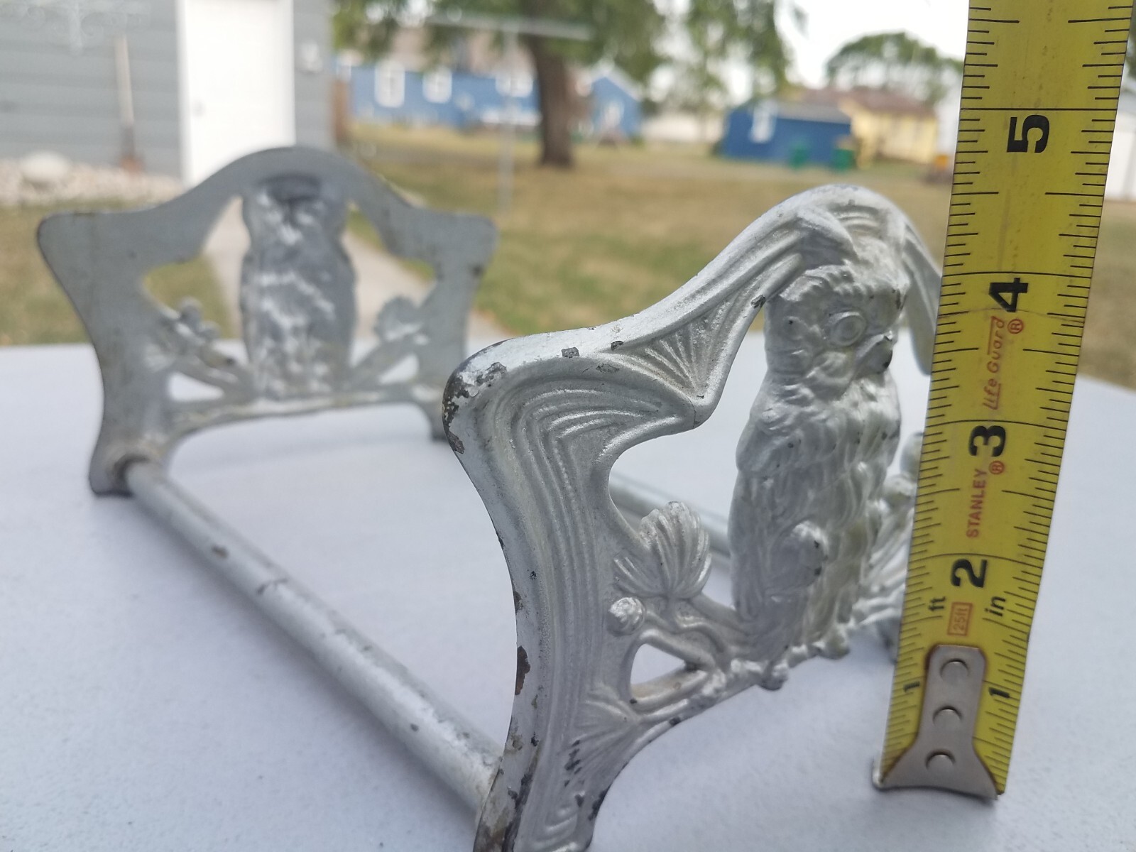 Vintage Brass Owl Book Slide Bookend 9776 Expands 8" to 14" MCM Unique