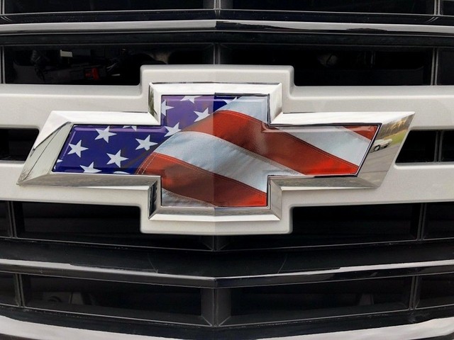Chevy Silverado Truck Emblem Bowtie American Flag Overlay Decals ...