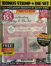 PAPERCRAFTER MAGAZINE ISSUE 185 2023 BONUS STAMP DIE SET, NEW