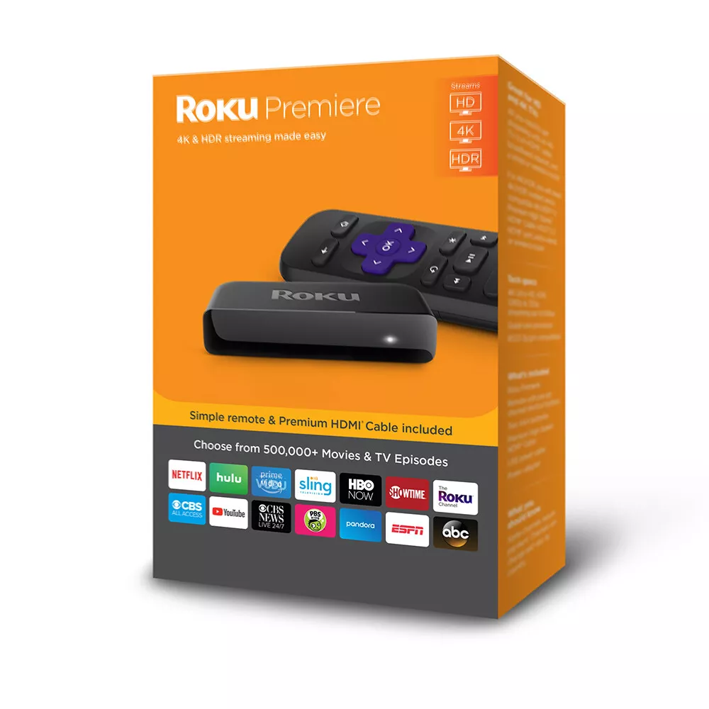 DISPOSITIVO STREAMING TV ROKU PREMIERE 4K MODEL 3920RW 