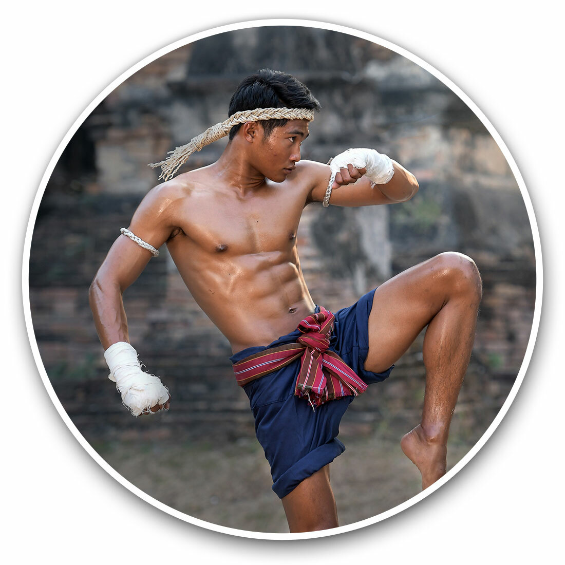 2 x Vinyl Stickers 30cm - Muay Thai Boxing Fighter Cool Gift #21921