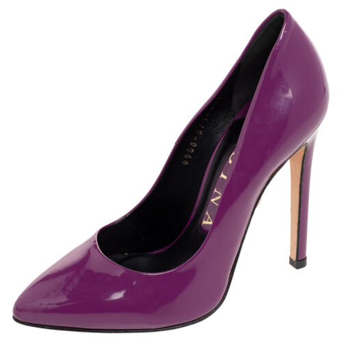 Gina Purple Patent Leather Pumps Size 36 - Picture 1 of 8