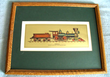 Jupiter 1868- Central Pacific Golden Spike oak frame, gold tone sheet 15"x12"