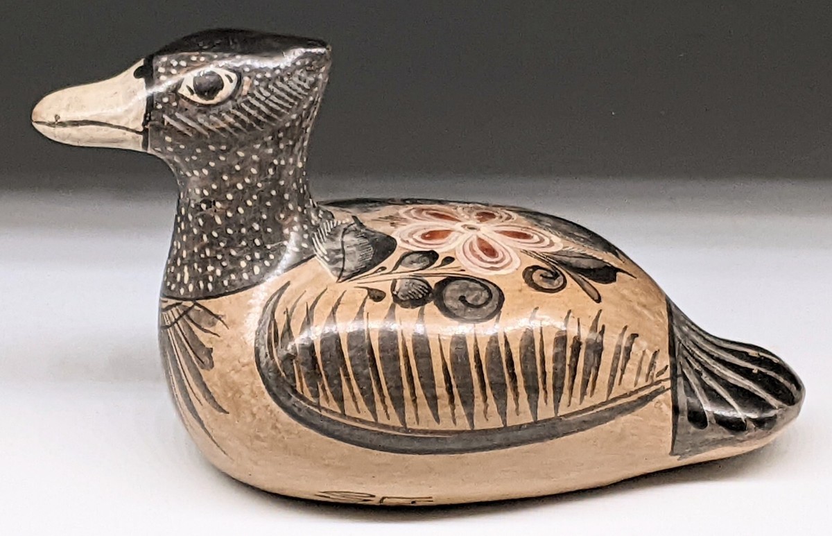 Vintage 1960s Simeon Galvan Tonala Mexican Clay Pottery Duck | eBay