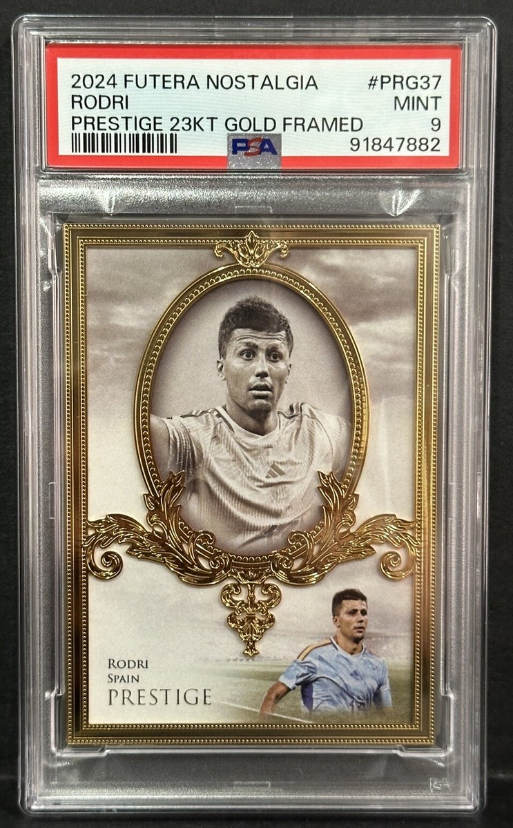 2024 Futera Unique Nostalgia Spain Rodri Prestige 23KT Gold Framed