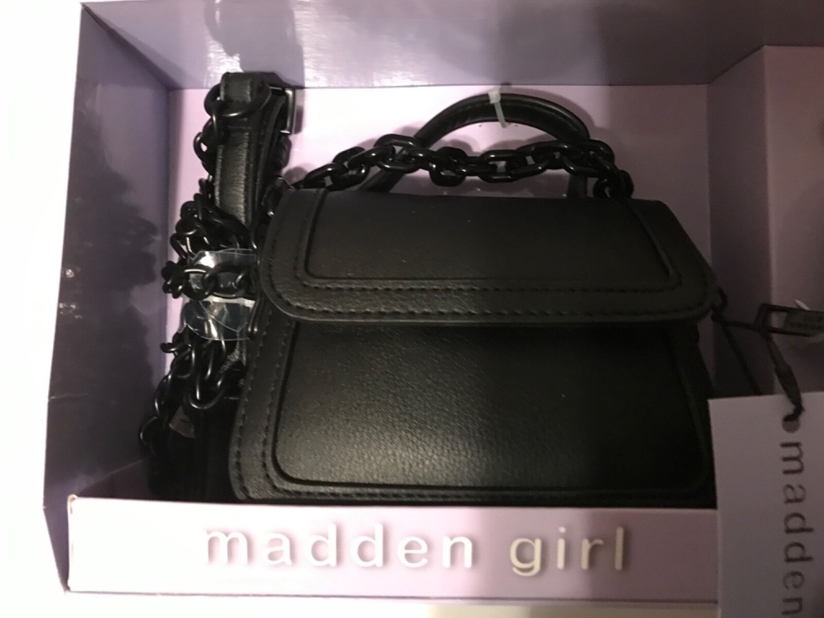 STEVE MADDEN MADDEN GIRL SLING BAG GIFT SET WITH CHARMS NYLON BLACK NWTS Madden Girl Charm Crossbody Bag with Bonus | Mercari main image 3