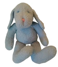 Vtg Fiesta Terry Cuddle Dog Plush Rattle Blue 12" Cloth Soft Baby Toy Lovey 12"
