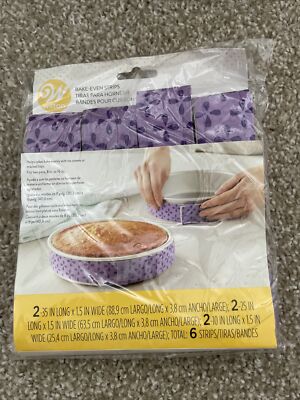 Wilton Bake-Even Cake Strips for Cake Pans 6-Piece NEW