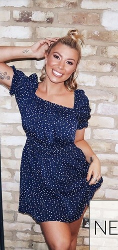 Ax Paris Silk Fred Polka Dot Milkmaid 