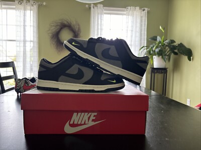 Brand New Mens 8 Black Cool Grey Colt Mini Swoosh Nike Dunks