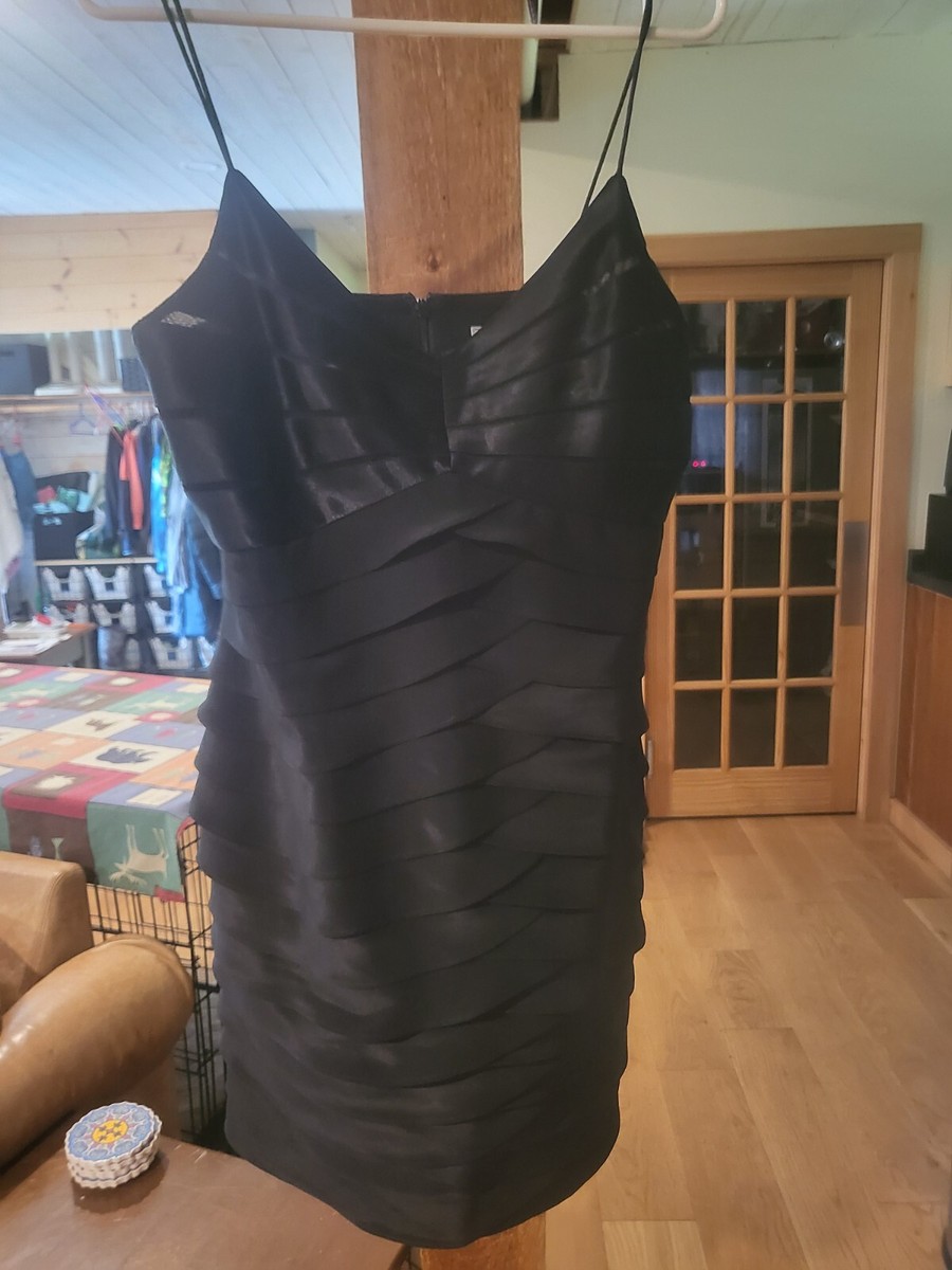 eliza j New York black womens cocktail dress petite 8