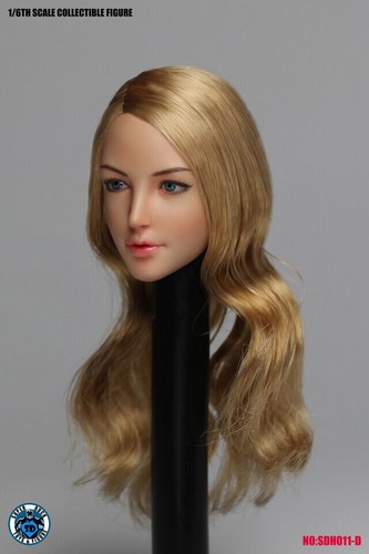 1/6 Girl Head Sculpt Female Beauty Carved Model Fit 12'' Soldier Figure Body Toy - Picture 17 of 19