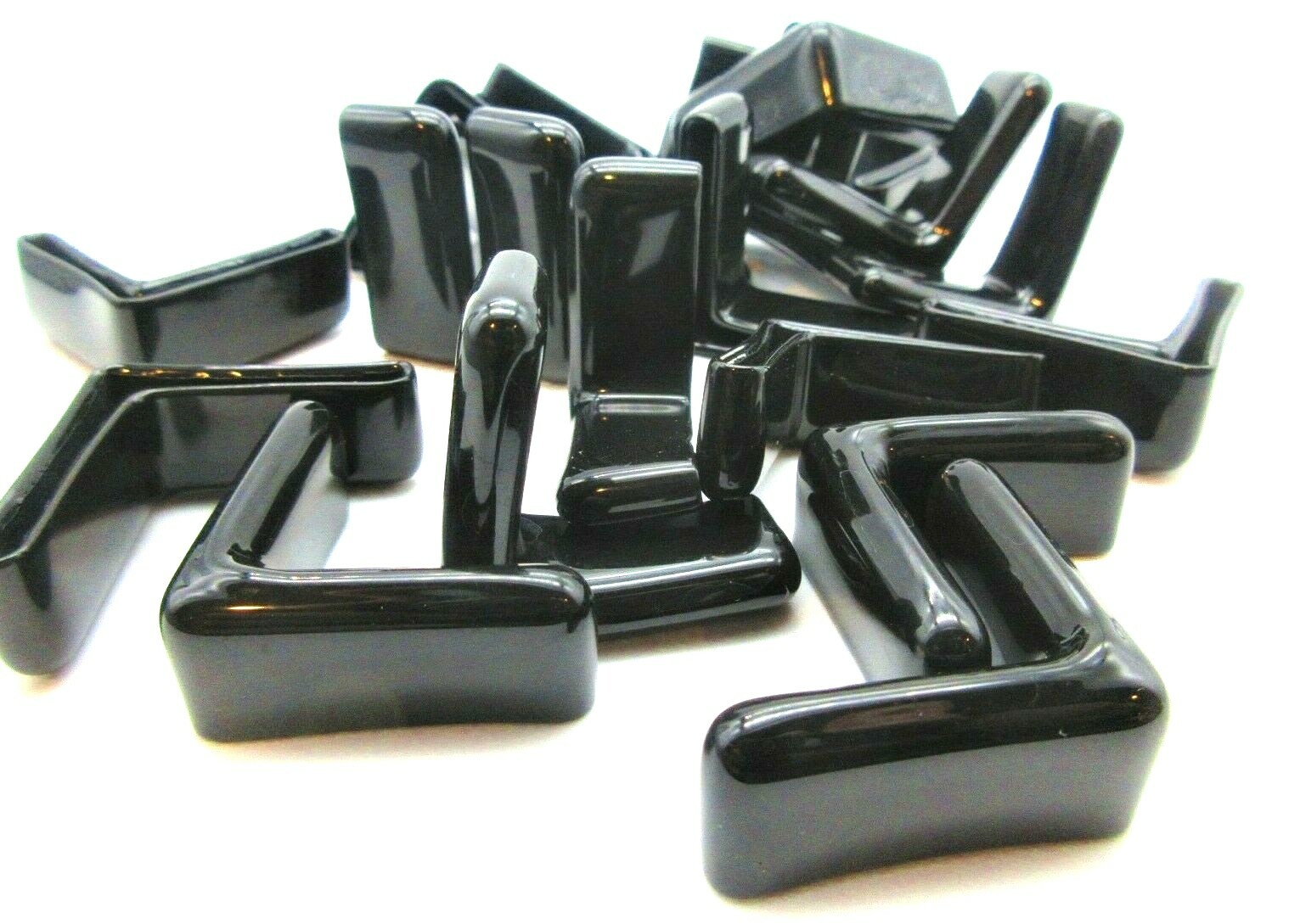 32mm Angle Iron PVC End Caps Fits 3mm Thick Metal 90 deg Various Pack