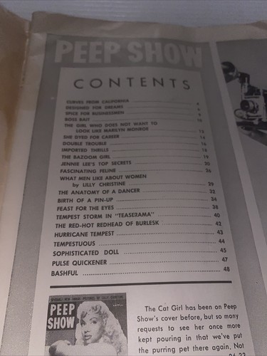 1955 Peep Show Vol 1 No 22 Summer Large Format Pin-up Magazine Vintage 1950s - Picture 3 of 6