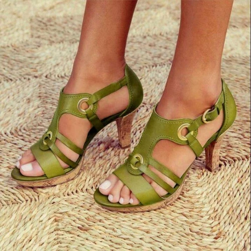 Neu Damen-Sandalen Damen Knöchelschnalle Bohemian Sommerschuhe Größe - Bild 7 von 18