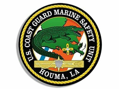 8cm 2xAufkleber Sticker Uscg Coast Guard Marine Safety Unit Houma F3199