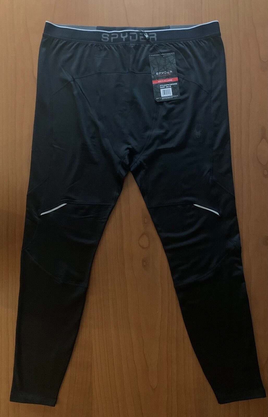 $88 Spyder ProWeb Men's 2XL Fleece Brushed Active Compression Tights Black NWT
