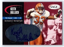 Keith Bulluck 2000 SAGE Red Rookie Auto! 21/999!