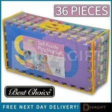 36 PIECE SOFT PLAY MATS EVA FOAM INTERLOCKING SAFETY FLOOR TILES ACTIVITY 30CM