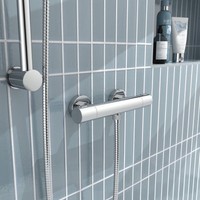 Aufputz Duscharmatur Thermostat Mischbatterie Bad Dusche Chrom Brausearmatur