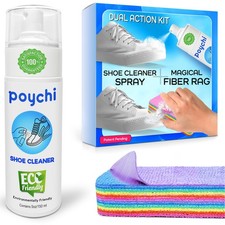 Shoe Cleaning Kit with Ultimate Stain Remover Solution- Shoe Eraser Microfibe...