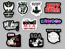 Punk Vinyl Sticker Lot 10 Stickers Set 9 blanks 77 grimple mia soa ch3 weirdos