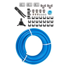 Compressed Air Line System Tubing Master Shop Flexible Piping Kit Aluminum New